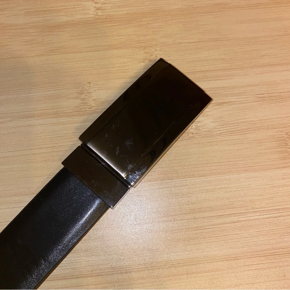 NEF Mens Black Manmade Leather Belt Size 34